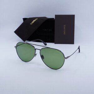 Tom Ford Dashel-02 FT0996 08N Aviator Sunglasses - Gunmetal/Green